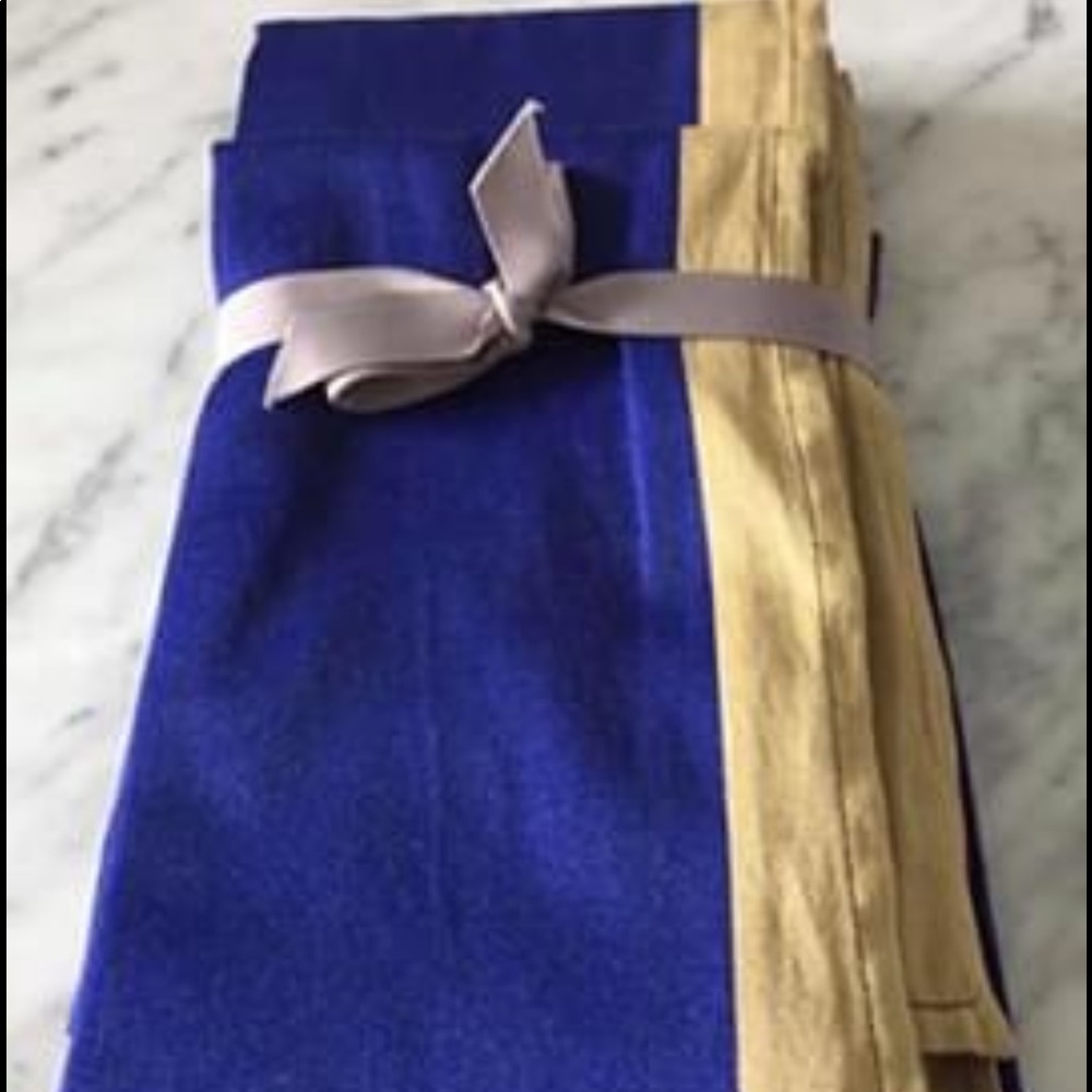 New Pier 1 royal blue cloth napkins set of 6
